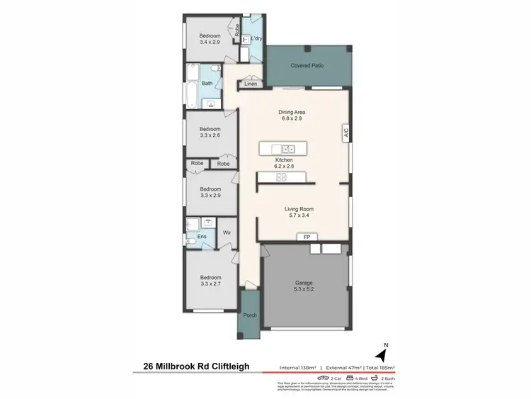 Floorplan of Homely house listing, 26 Millbrook Road, Cliftleigh NSW 2321