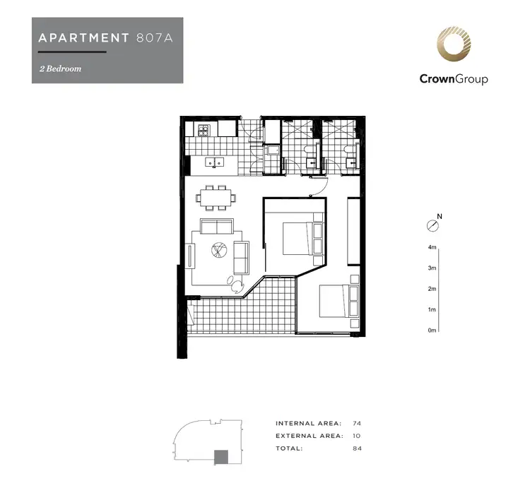 Floorplan of Homely apartment listing, 807A/6 Devlin Street, Ryde NSW 2112