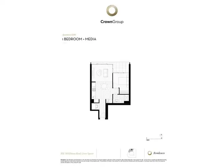 Floorplan of Homely apartment listing, 1121/303 Botany Road, Zetland NSW 2017