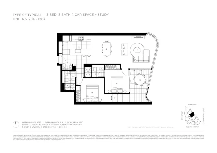 Floorplan of Homely apartment listing, 504/232 Wellington Road, Kangaroo Point QLD 4169