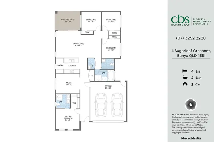 Floorplan of Homely house listing, 4 Sugarloaf Crescent, Banya QLD 4551