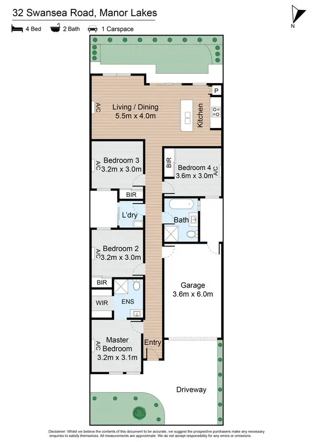 Floorplan of Homely house listing, 32 Swansea Road, Manor Lakes VIC 3024