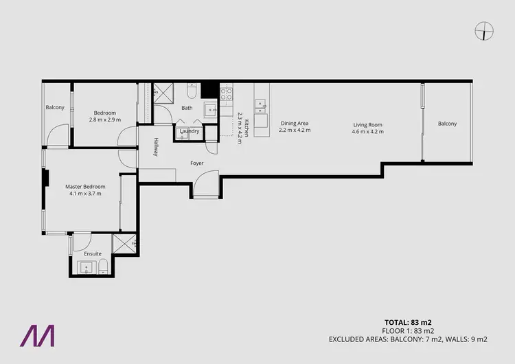 Floorplan of Homely unit listing, 8/20 Moore Street, Turner ACT 2612