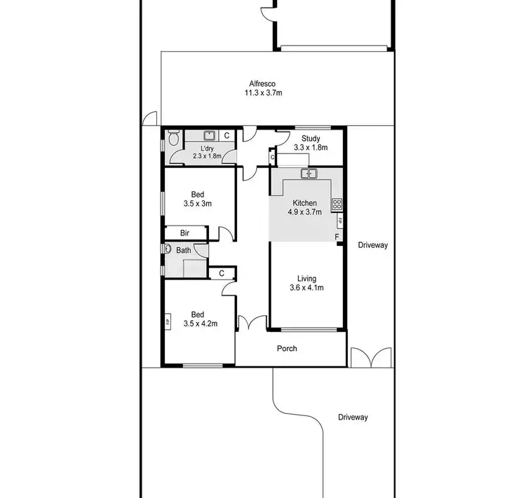 Floorplan of Homely house listing, 205 Essex Street, West Footscray VIC 3012