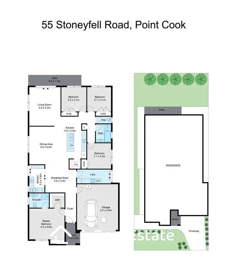 Floorplan of Homely house listing, 55 Stoneyfell Road, Point Cook VIC 3030