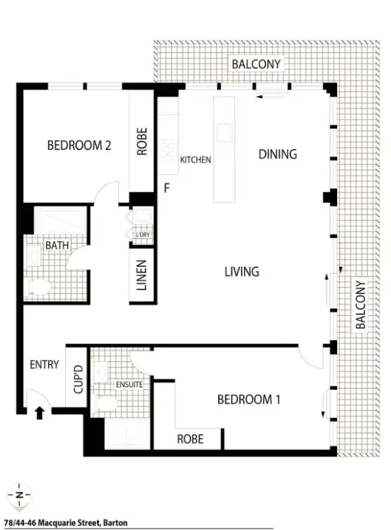 Floorplan of Homely apartment listing, 78/44 Macquarie Street, Barton ACT 2600