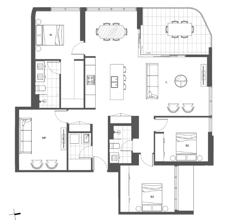 Floorplan of Homely unit listing, 1502/140 Wellington Road, East Brisbane QLD 4169
