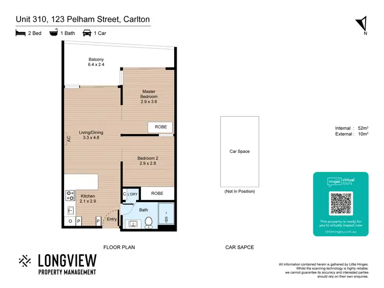 Floorplan of Homely apartment listing, 310/123 Pelham Street, Carlton VIC 3053