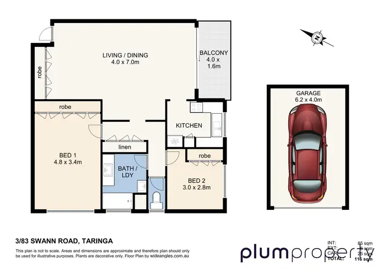 Floorplan of Homely unit listing, 3/83 Swann Road, Taringa QLD 4068