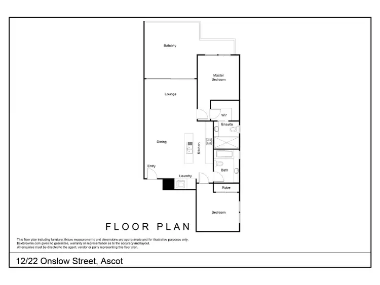 Floorplan of Homely apartment listing, 12/22 Onslow Street, Ascot QLD 4007