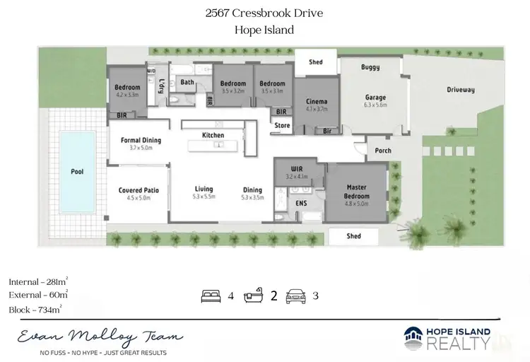 Floorplan of Homely house listing, 2567 Cressbrook Drive, Hope Island QLD 4212