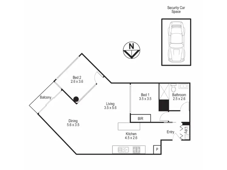 Floorplan of Homely unit listing, G05/23 Corunna Road, Stanmore NSW 2048