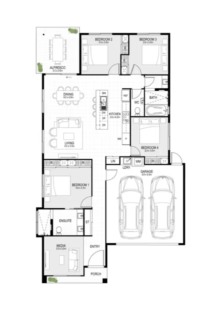 Floorplan of Homely house listing, 3 Davis Way, Dawn Estate, Walloon QLD 4306