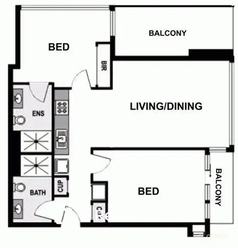Floorplan of Homely apartment listing, 3417/220 Spencer St, Melbourne VIC 3000