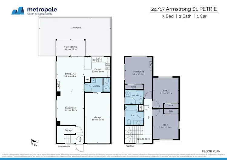 Floorplan of Homely townhouse listing, 24/17 Armstrong Street, Petrie QLD 4502