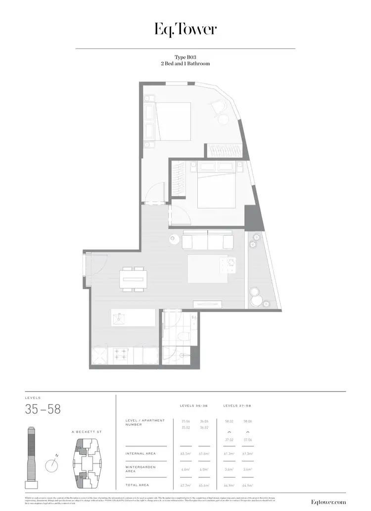 Floorplan of Homely apartment listing, 5406/135 A'Beckett Street, Melbourne VIC 3000