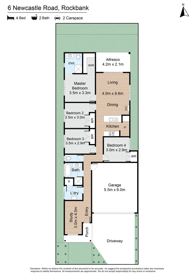 Floorplan of Homely house listing, 6 Newcastle Road, Rockbank VIC 3335
