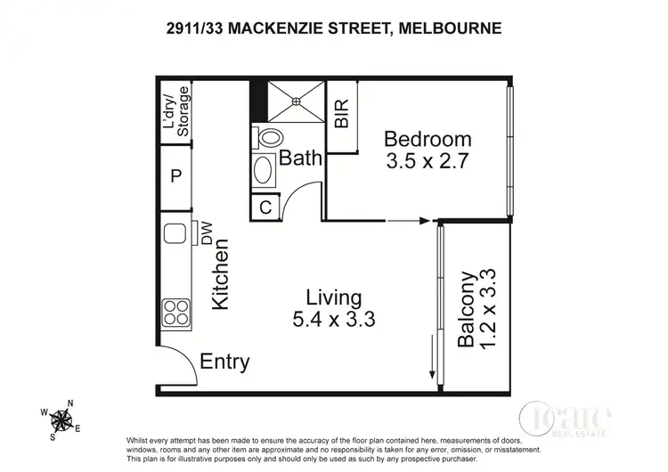 Floorplan of Homely apartment listing, 2911/33 Mackenzie Street, Melbourne VIC 3000