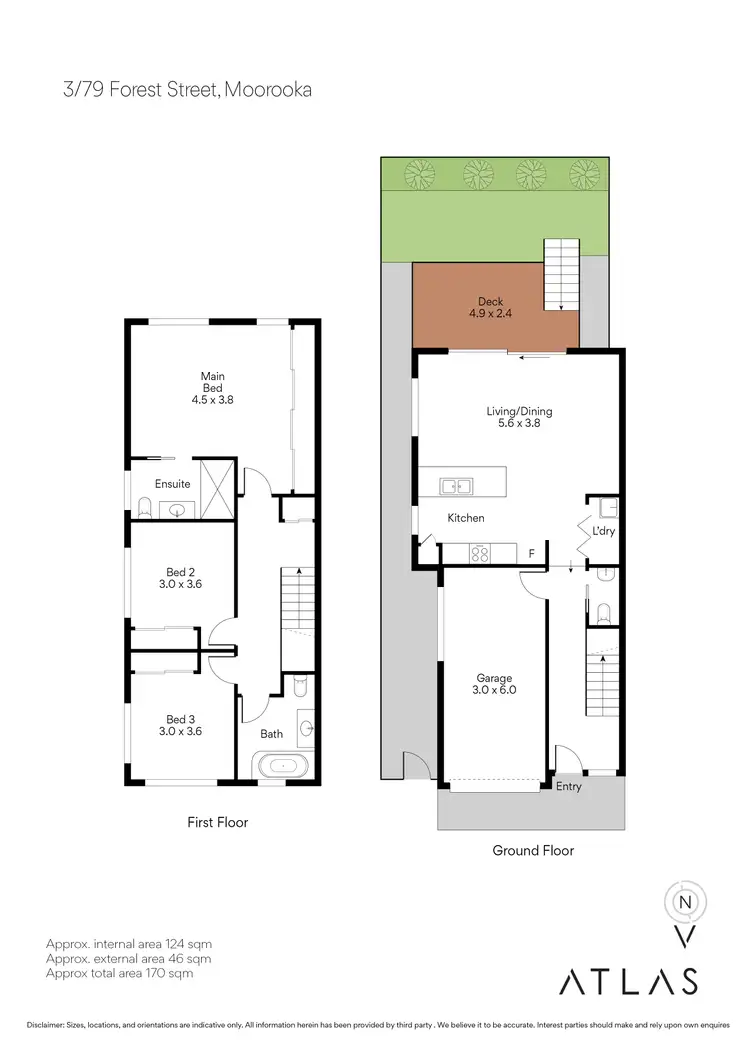 Floorplan of Homely townhouse listing, 3/79 Forest St, Moorooka QLD 4105