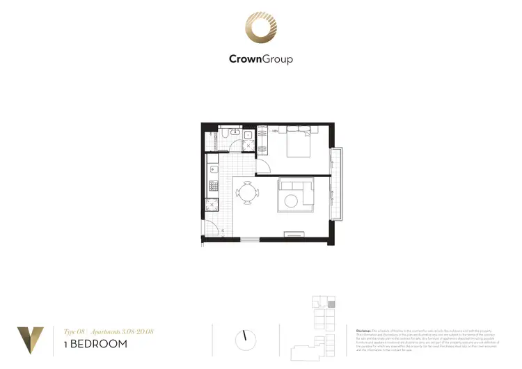 Floorplan of Homely apartment listing, 1008/45 Macquarie Street, Parramatta NSW 2150