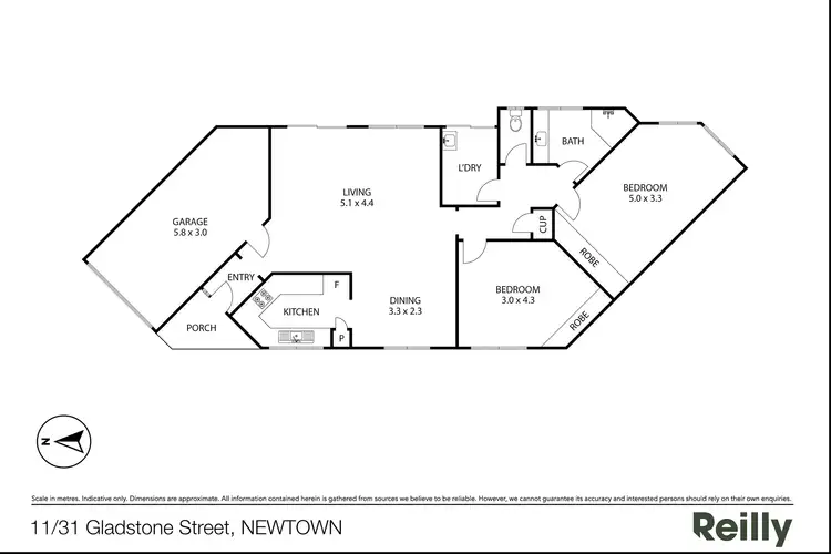 Floorplan of Homely unit listing, 11/31 Gladstone Street, Newtown QLD 4350