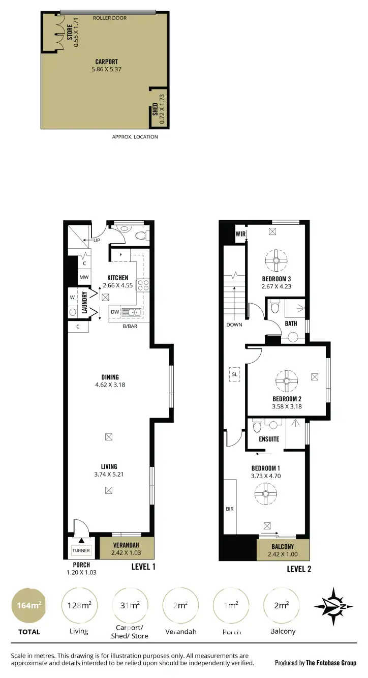 Floorplan of Homely townhouse listing, 117 St Clair Parade, St Clair SA 5011