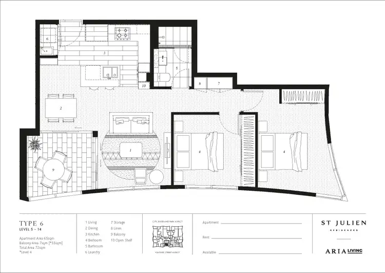 Floorplan of Homely apartment listing, 906/234 Vulture Street, South Brisbane QLD 4101