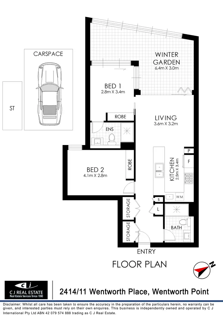 Floorplan of Homely apartment listing, 2414/11 Wentworth Place, Wentworth Point NSW 2127
