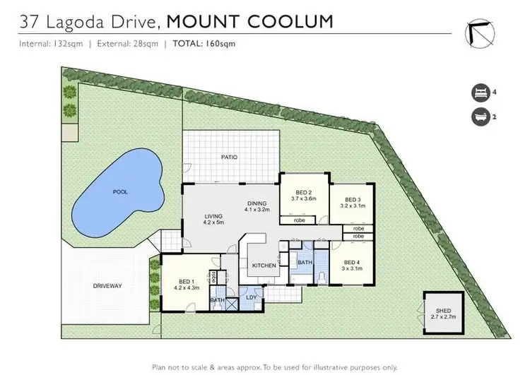 Floorplan of Homely house listing, 37 Lagoda Drive, Mount Coolum QLD 4573