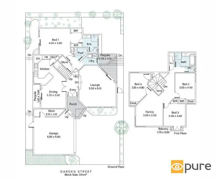 Floorplan of Homely house listing, 16A Garden Street, Swanbourne WA 6010