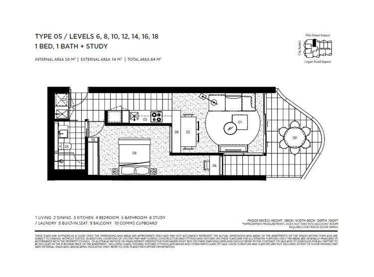 Floorplan of Homely apartment listing, 605/62 Logan Road, Woolloongabba QLD 4102