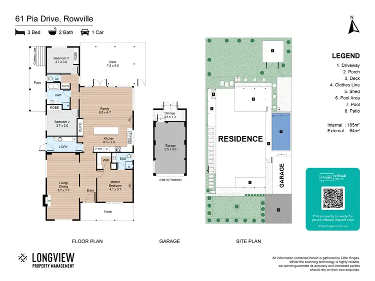 Floorplan of Homely house listing, 61 Pia Drive, Rowville VIC 3178