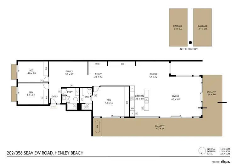 Floorplan of Homely townhouse listing, 202/356 Seaview Road, Henley Beach SA 5022