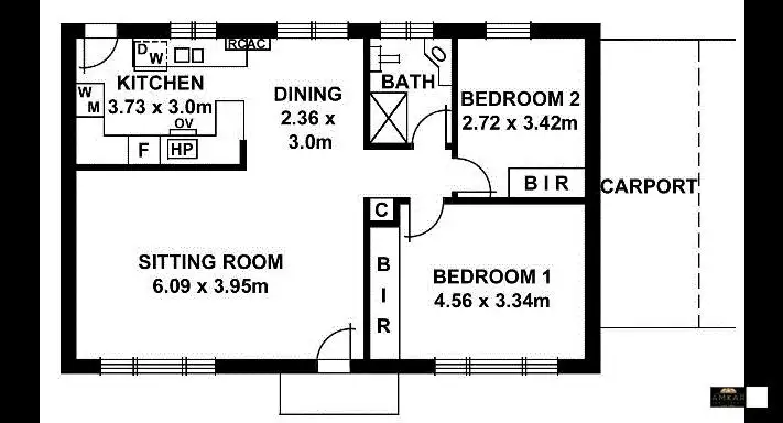 Floorplan of Homely unit listing, 1/54 Devereux Road, Hazelwood Park SA 5066