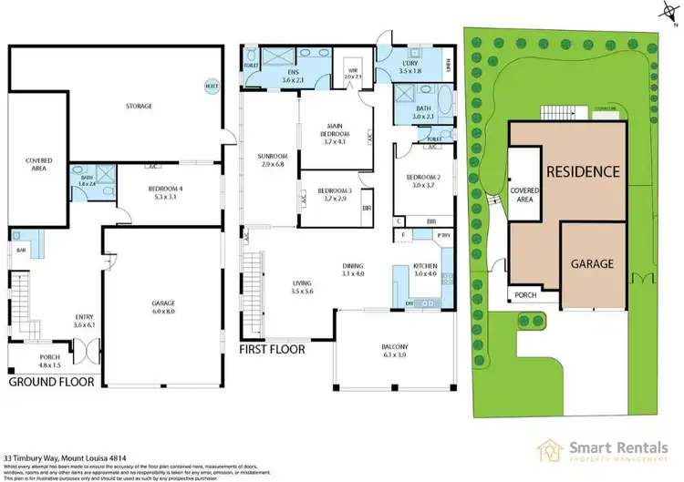 Floorplan of Homely house listing, 33 Timbury Way, Mount Louisa QLD 4814