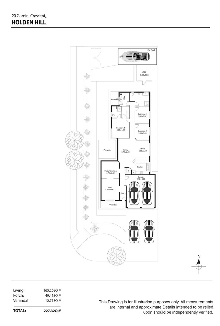 Floorplan of Homely house listing, 20 Gordini Crescent, Holden Hill SA 5088