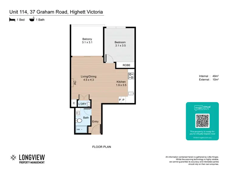 Floorplan of Homely apartment listing, 114/37 Graham Road, Highett VIC 3190