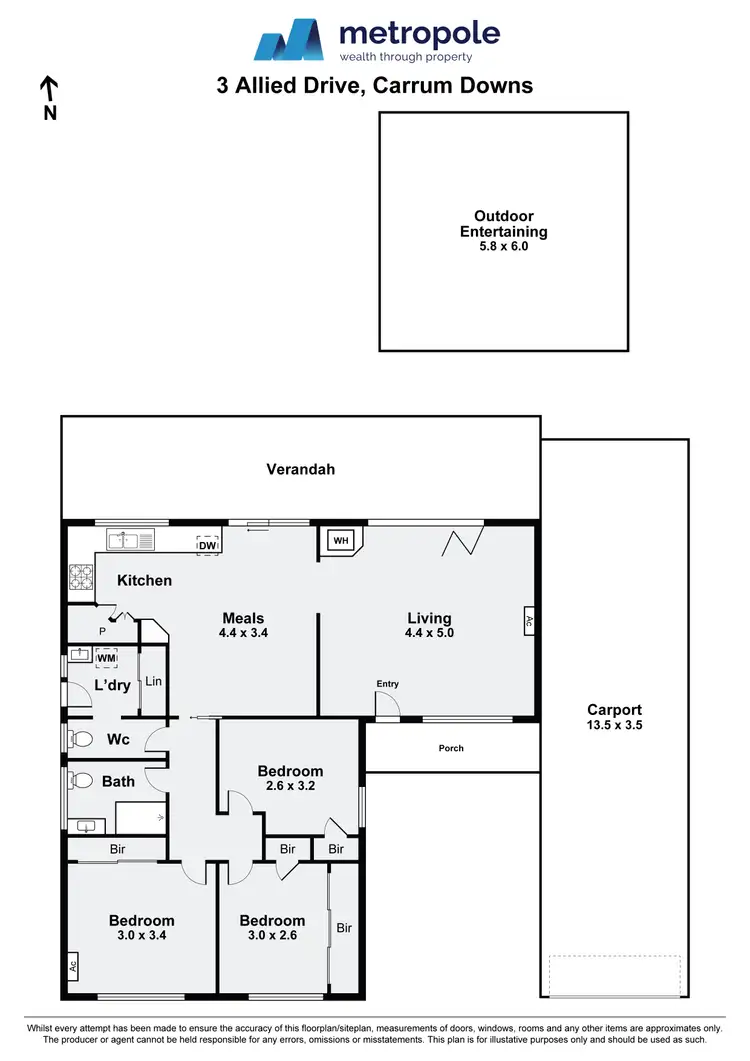 Floorplan of Homely house listing, 3 Allied Drive, Carrum Downs VIC 3201