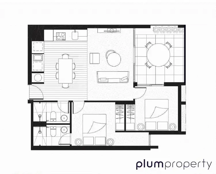 Floorplan of Homely unit listing, 203/31 Bank Street, West End QLD 4101