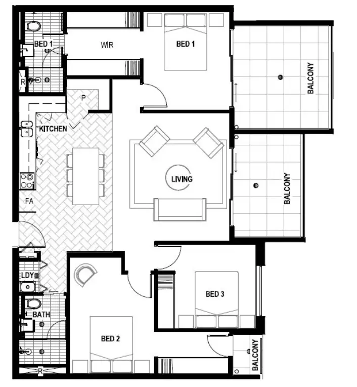 Floorplan of Homely apartment listing, 107/10 Parbery Street, Kingston ACT 2604