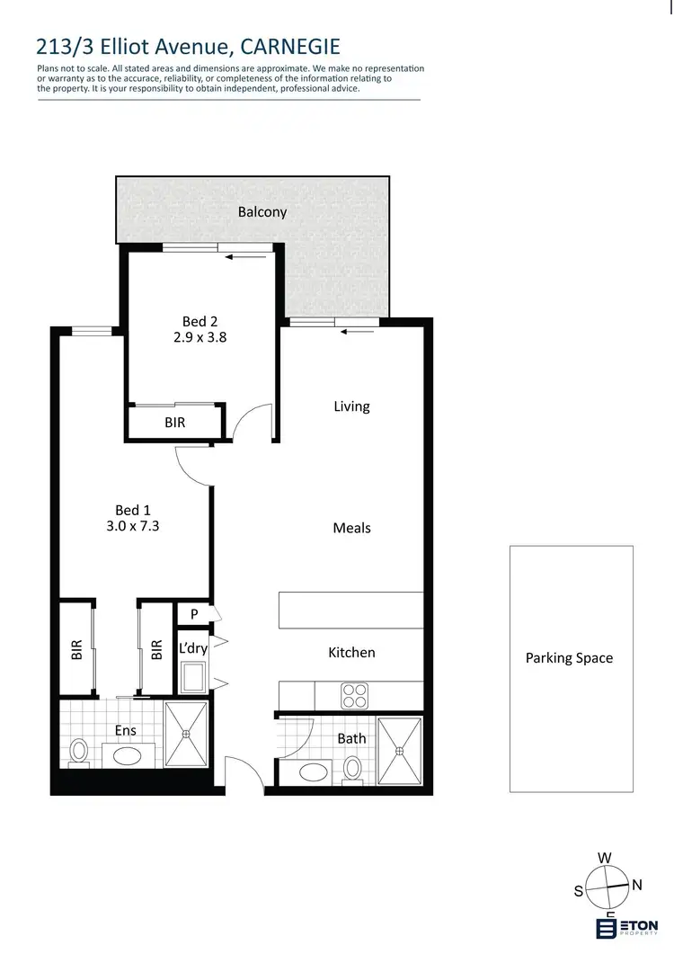 Floorplan of Homely apartment listing, 213/3 Elliott Avenue, Carnegie VIC 3163