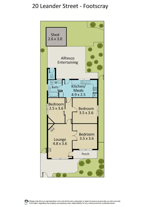 Floorplan of Homely house listing, 20 Leander Street, Footscray VIC 3011
