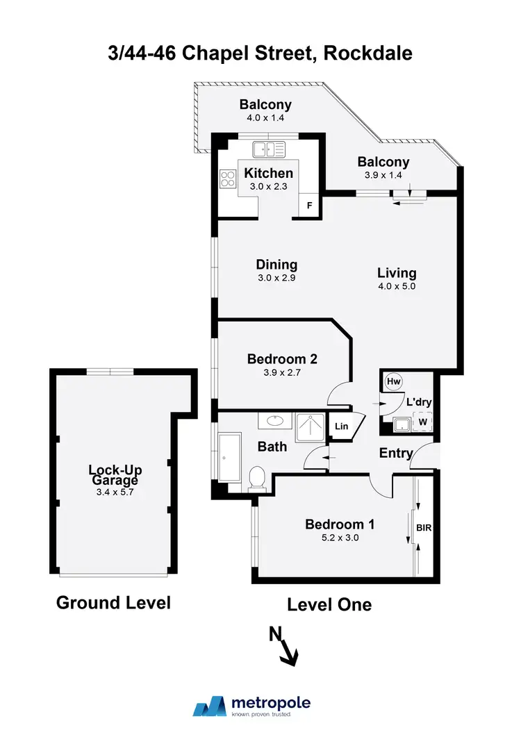 Floorplan of Homely unit listing, 3/44-46 Chapel Street, Rockdale NSW 2216