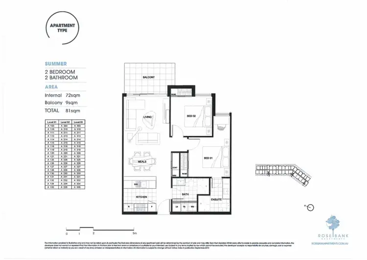 Floorplan of Homely apartment listing, A126/59 Autumn Terrace, Clayton South VIC 3169