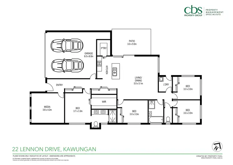 Floorplan of Homely house listing, 22 Lennon Drive, Kawungan QLD 4655