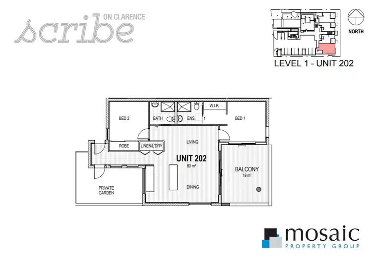 Floorplan of Homely apartment listing, 202/131-135 Clarence Road, Indooroopilly QLD 4068