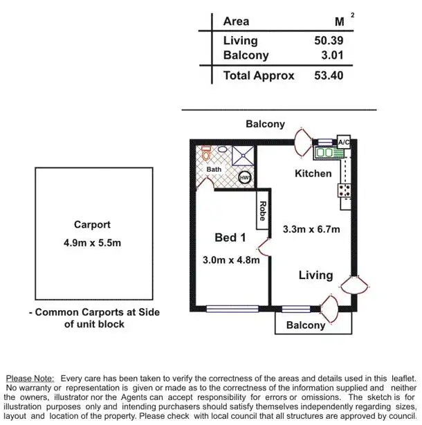 Floorplan of Homely apartment listing, 6/72 Duthy Street, Malvern SA 5061