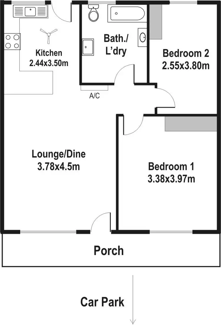 Floorplan of Homely unit listing, 14/33 Cliff Street, Glenelg East SA 5045