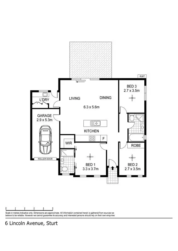 Floorplan of Homely house listing, 6 Lincoln Avenue, Sturt SA 5047