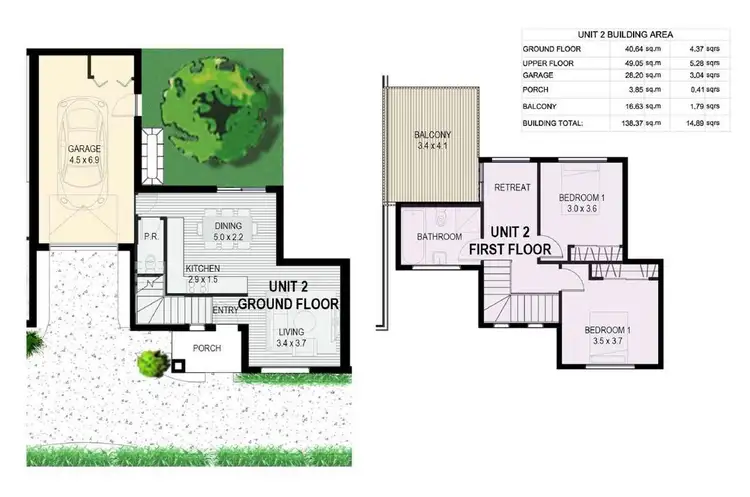 Floorplan of Homely townhouse listing, 2/707 Princes Hwy, Springvale VIC 3171